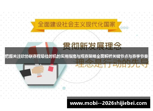 把握关注欧协联赛程最佳时机的实用指南与观赛策略全面解析关键节点与赛季节奏
